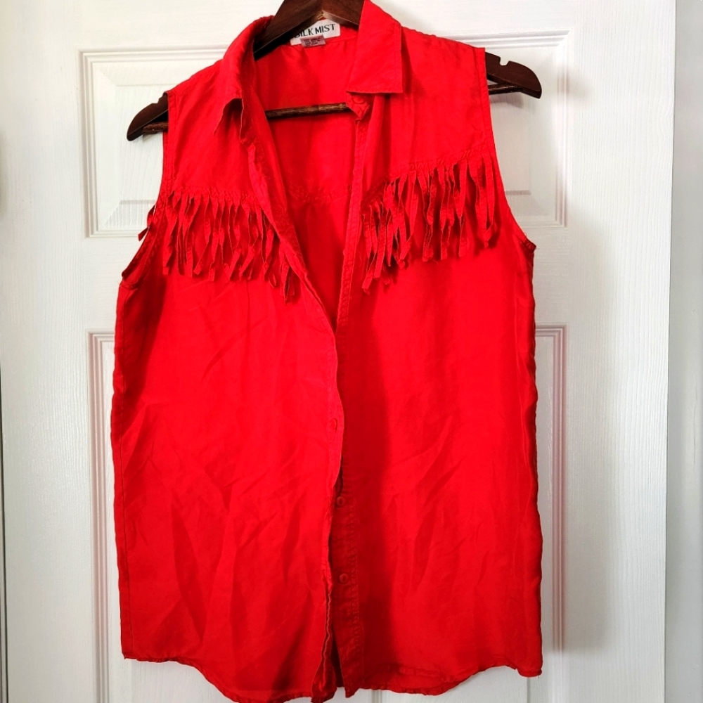 Silk Shirt with Fringe detail